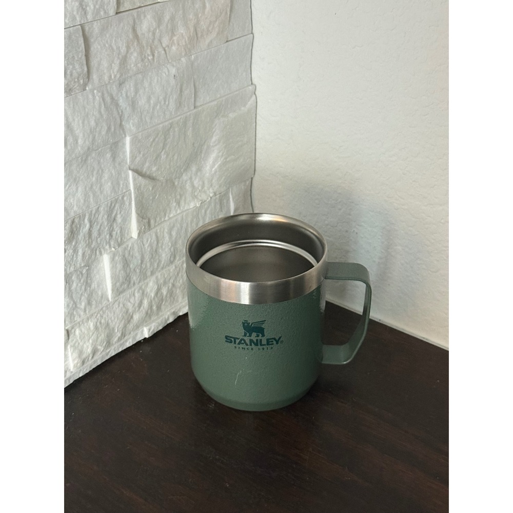 Stanley Classic Legendary Camp Mug 12oz Hammertone Green Stainless Steel No Lid